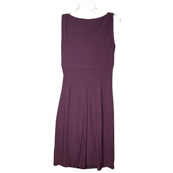 Lauren Ralph Lauren Dress Womens 6 Ruched Sleeveless V Neck Cocktail Party - Picture 2 of 10